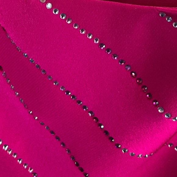 Daymor Formal Wear Dark Pink Size 10 Floor Length Dress with Bolero Jacket - Picture 4 of 14